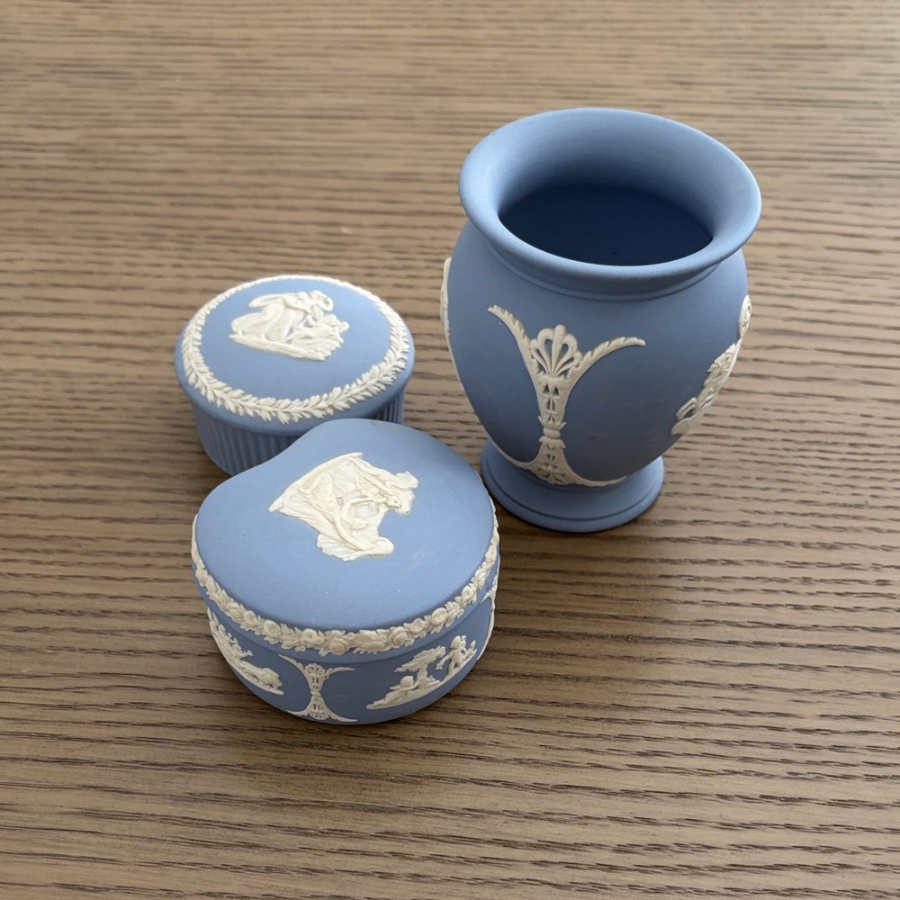 Vintage Wedgwood Jasperware 3 piece